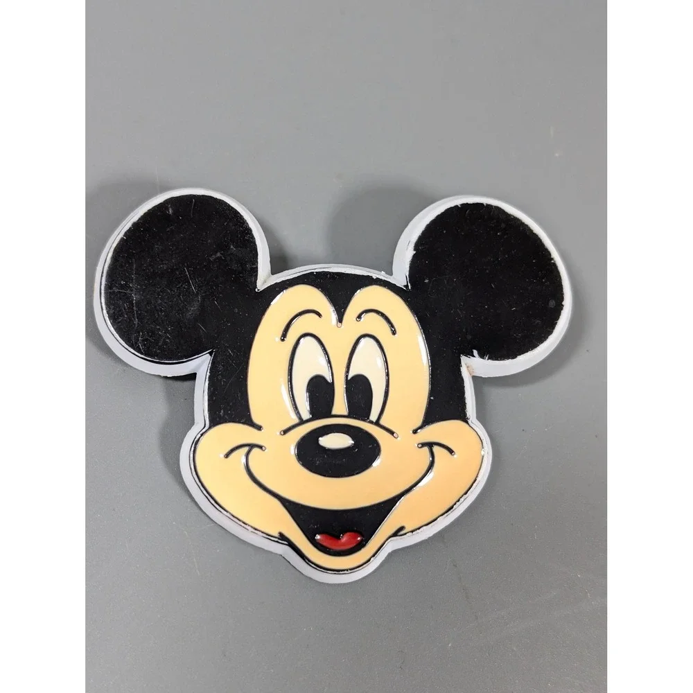 Vintage Disney Mickey Mouse Pin Plastic Character Brooch